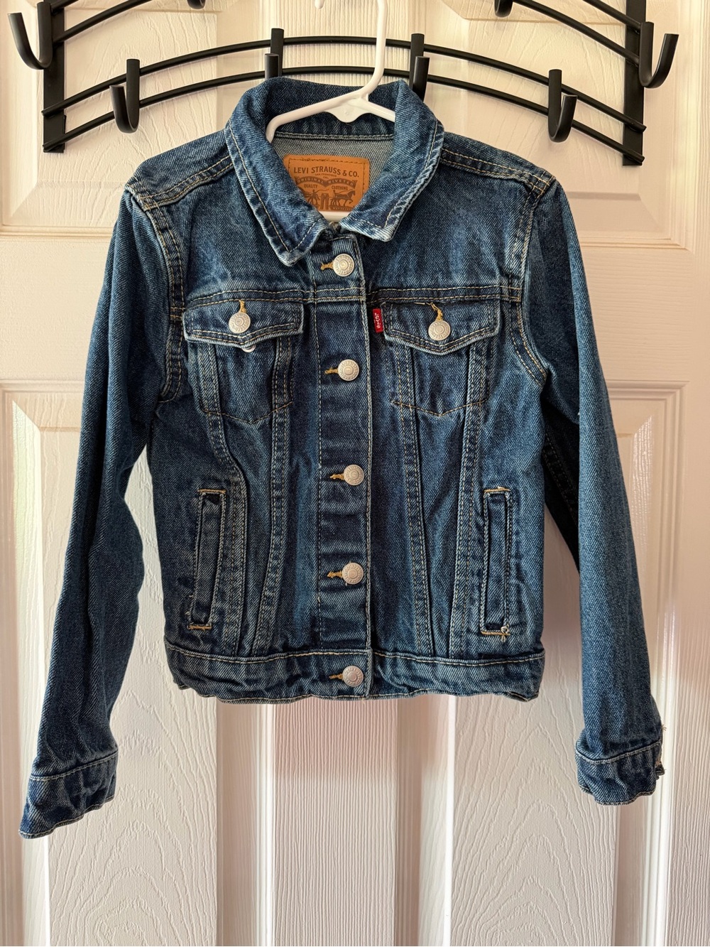 Levi's Kids Dark Blue Denim Jacket with Button Front